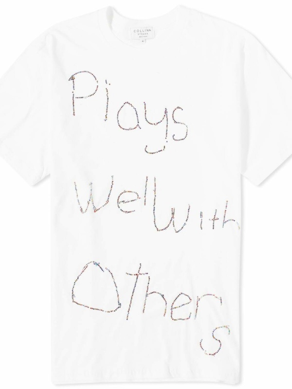 Collina Strada 'Plays Well With Others' White Graphic Tee
